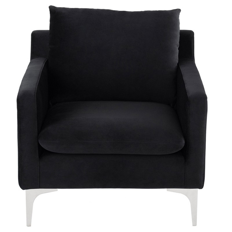 Nuevo Anders Occasional Chair - Black/Silver HGSC588