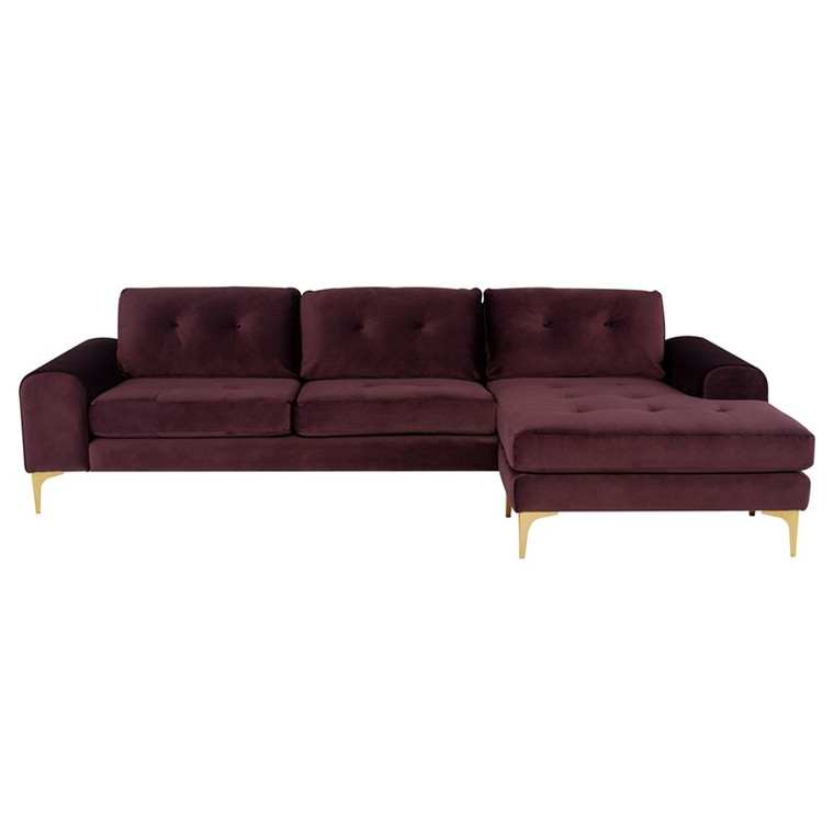 Nuevo Colyn Sectional - Mulberry/Gold HGSC673