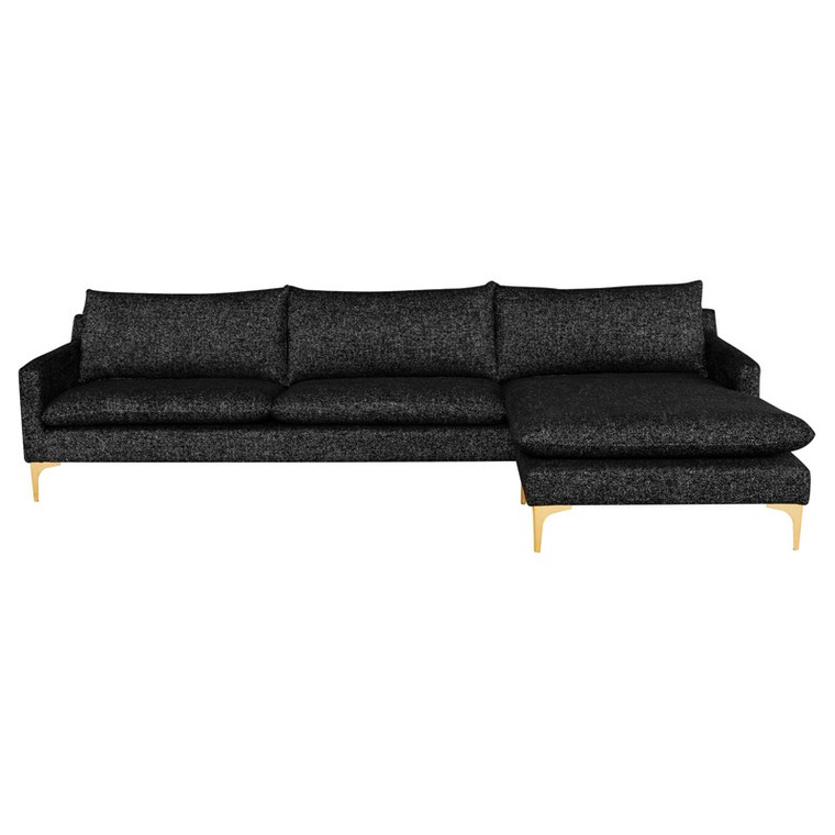 Nuevo Anders Sectional - Salt & Pepper/Gold HGSC850