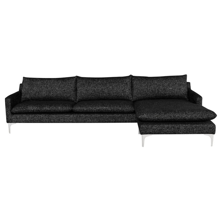 Nuevo Anders Sectional - Salt & Pepper/Silver HGSC852