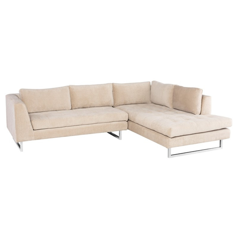 Nuevo Janis Sectional - Almond/Silver HGSC857
