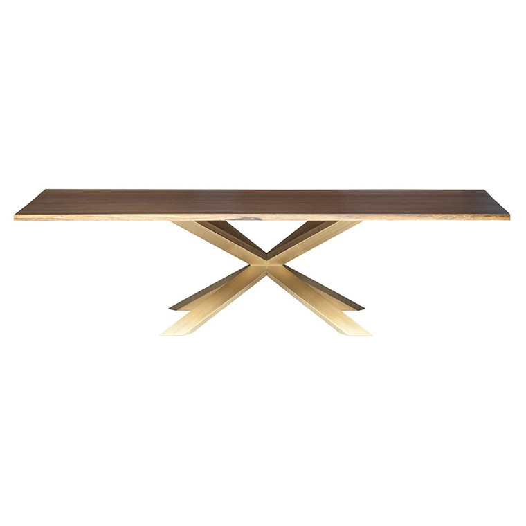 Nuevo Couture Dining Table - Seared/Gold HGSR483