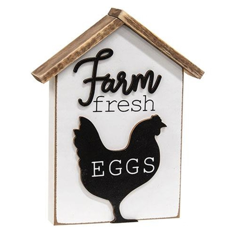 *Farm Fresh Eggs House Sitter G35884 By CWI Gifts