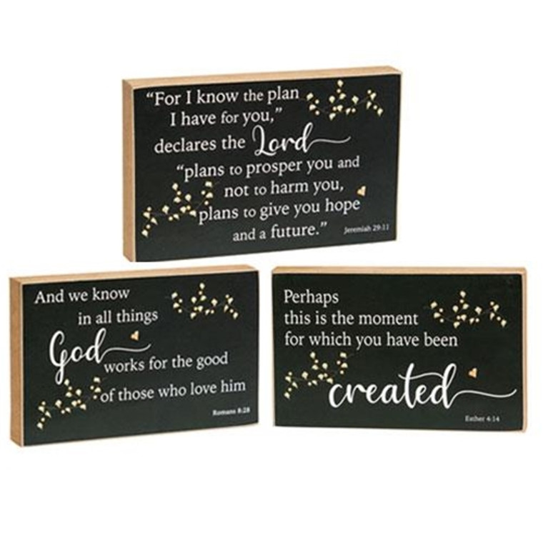 In All Things Scripture Block 3 Asstd. (Pack Of 3) G36097 By CWI Gifts