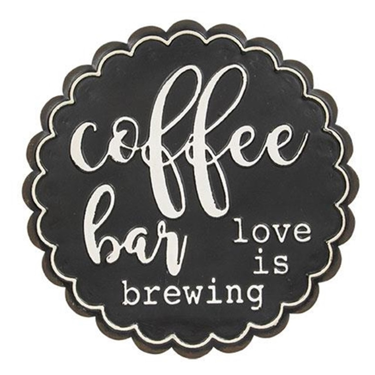 Coffee Bar Love Is Brewing Metal Sign G65248 By CWI Gifts