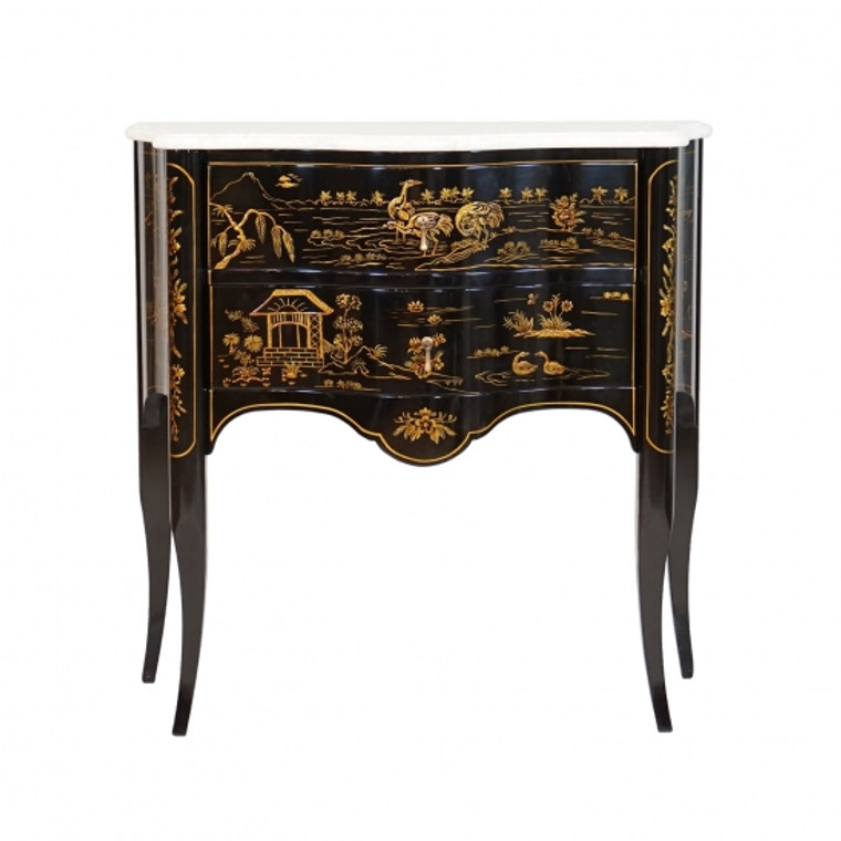 34378EBN-W Vintage Commode Italian Console Table Ebn