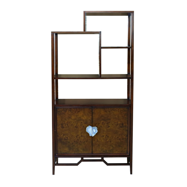34531BS/EM Vintage Cabinet Shelving Left Bsc/Em Burl Wood