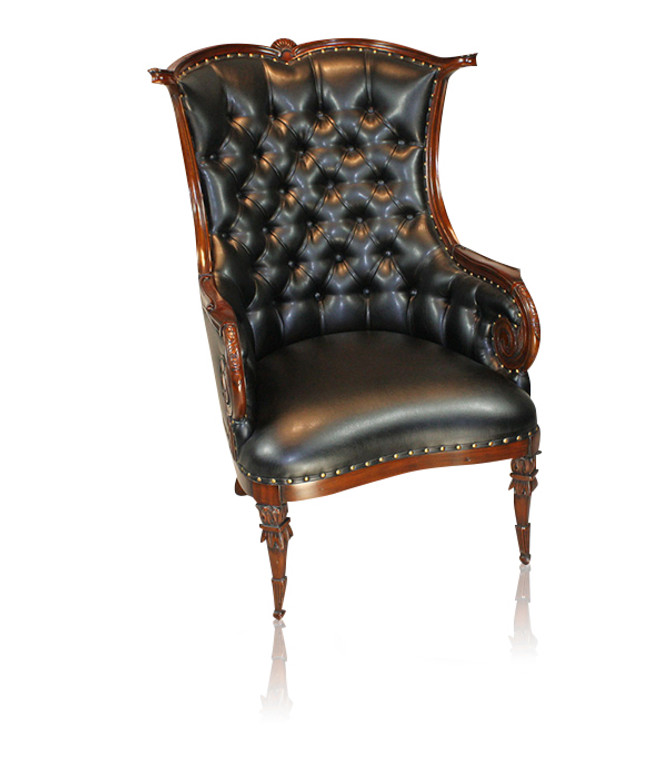 31360/M-027B Vintage Fireside Arm Chair M