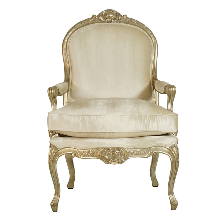 33742NF15-053 Vintage Louis Xv Fauteuil With Cushions Nf15