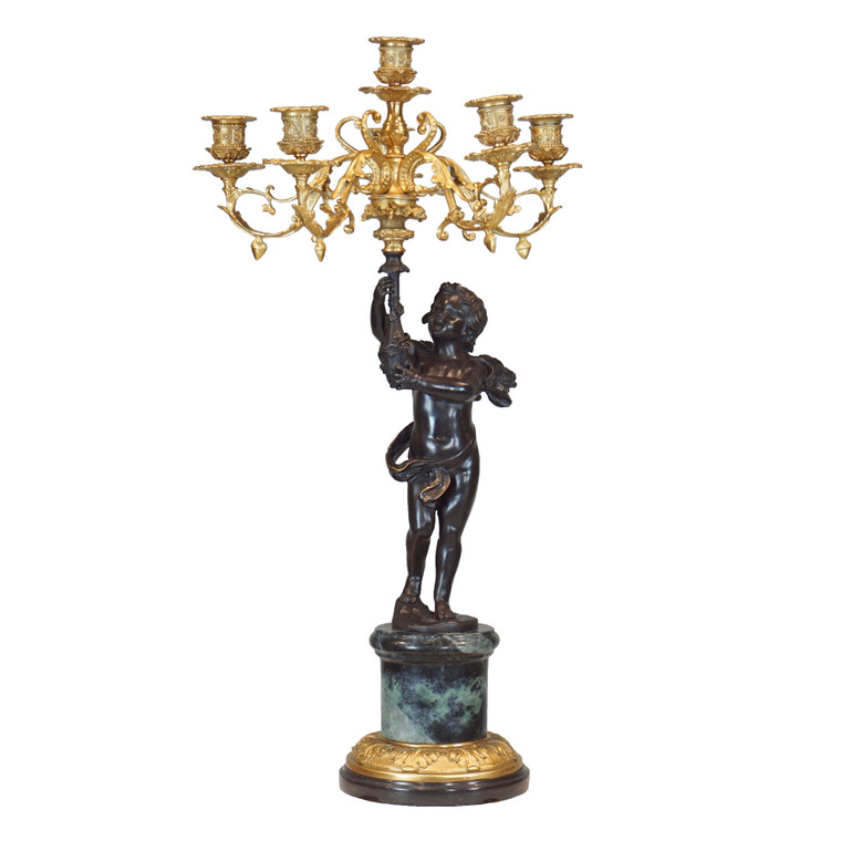 CH-027J Vintage Cherub Candelabra