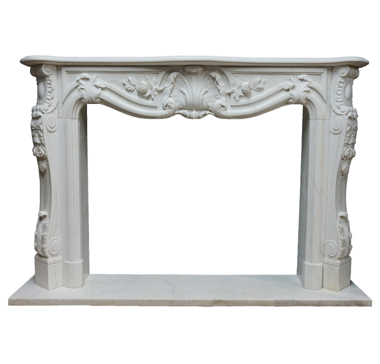 J18030 Vintage Marble Fireplace White