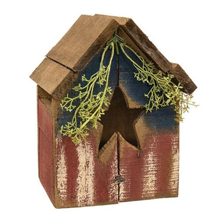 Small Americana Pallet Birdhouse G22235 By CWI Gifts