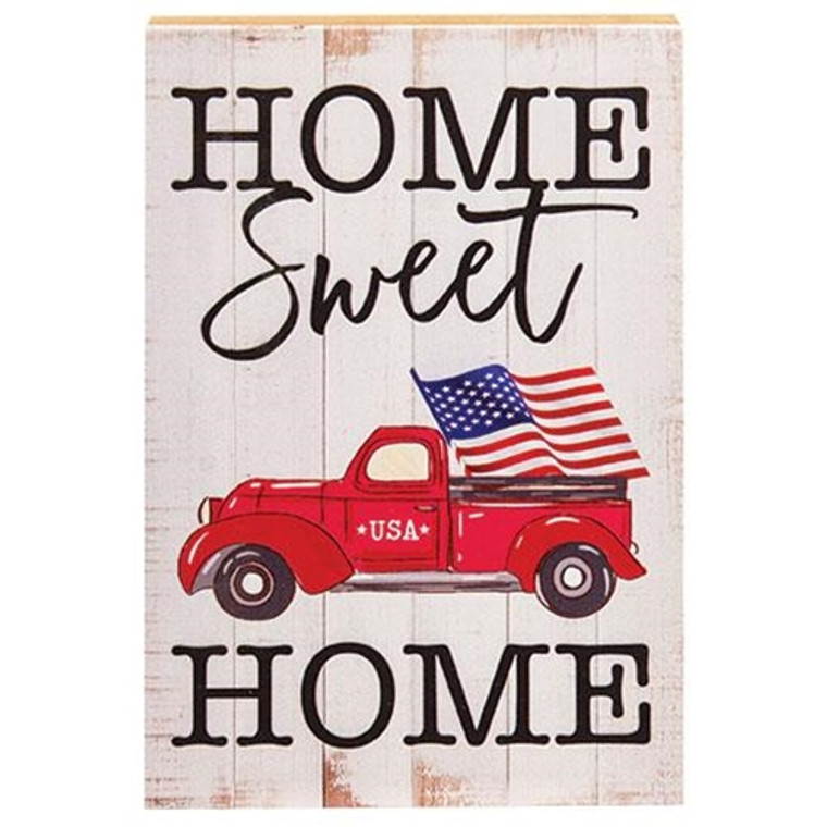 +Home Sweet Home Usa Truck Block G22841 By CWI Gifts