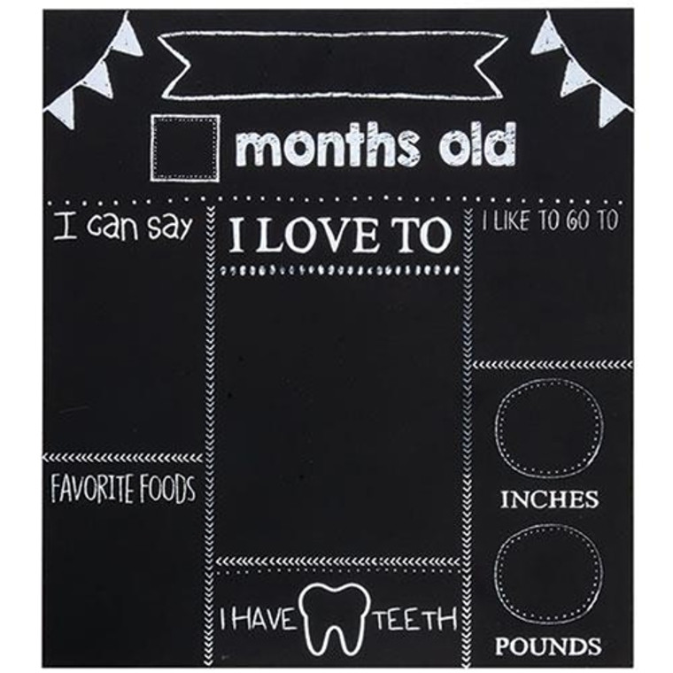 Baby Milestones Chalkboard White G35233A By CWI Gifts