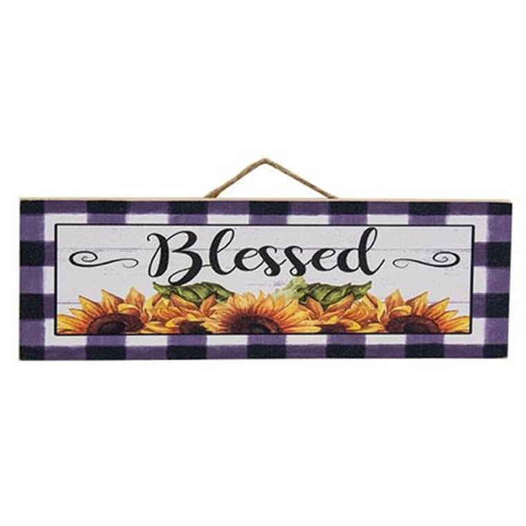 Sunflower Blessed Hanging Sign G41221 By CWI Gifts