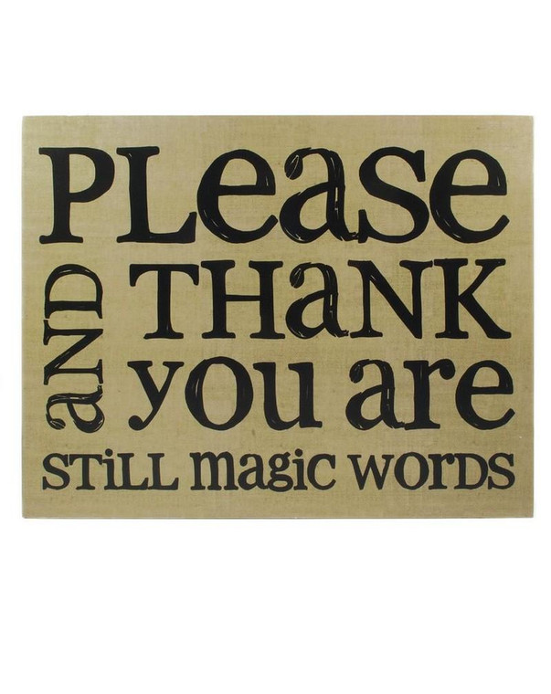 1211-36109 Please / Thank You Wall Box Hanging Sign - Pack of 4
