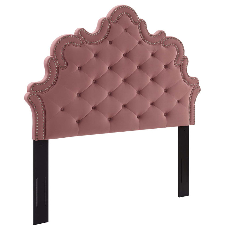 Arabella Button-Tufted Performance Velvet King/California King Headboard - Dusty Rose MOD-6564-DUS By Modway Furniture