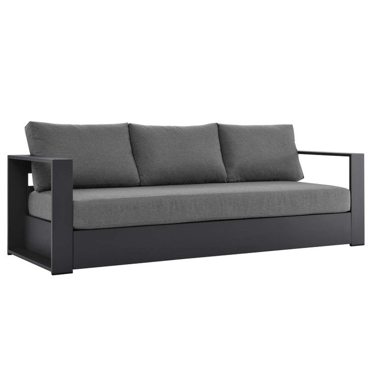 Tahoe Outdoor Patio Powder-Coated Aluminum Sofa - Gray Charcoal EEI-5676-GRY-CHA By Modway Furniture