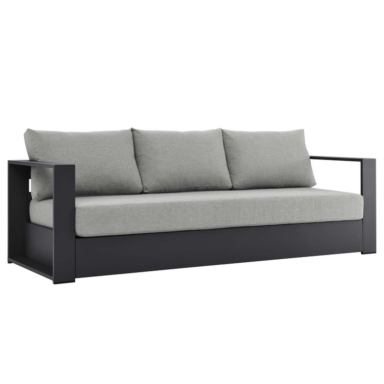 Tahoe Outdoor Patio Powder-Coated Aluminum Sofa - Gray Gray EEI-5676-GRY-GRY By Modway Furniture