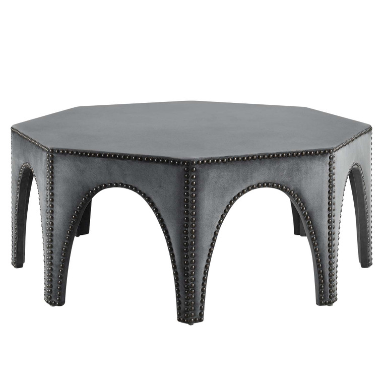 Victory Performance Velvet Ottoman - Gray EEI-5035-GRY By Modway Furniture