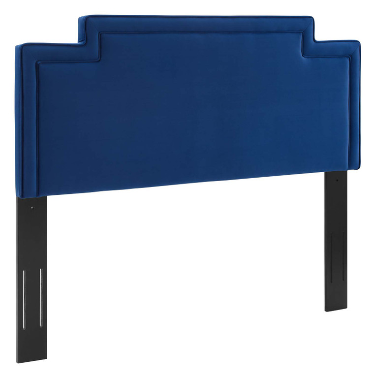 Transfix Performance Velvet Twin Headboard - Navy MOD-6574-NAV By Modway Furniture