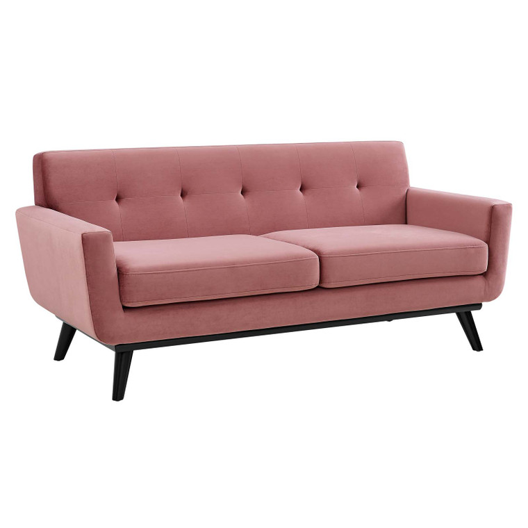 Engage Performance Velvet Loveseat - Dusty Rose EEI-5599-DUS By Modway Furniture
