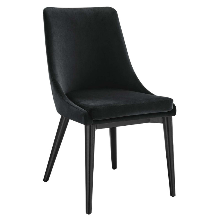 Viscount Performance Velvet Dining Chair - Black EEI-5009-BLK By Modway Furniture