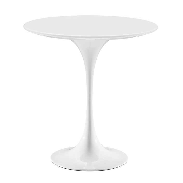 Lippa 20" Round Side Table - White White EEI-5678-WHI-WHI By Modway Furniture