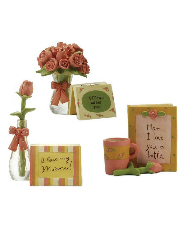 123-84483 Set of 3 Mother's Day Pink Roses & Cards - Pack of 2
