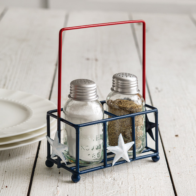 CTW Home Liberty Salt And Pepper Shaker Caddy - Pack Of 2 860399
