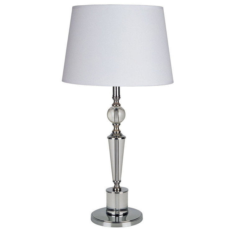 Homeroots Silver Metal And Crystal Table Lamp 468490
