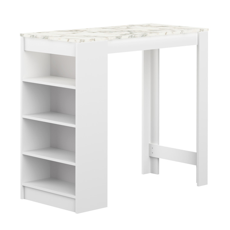 TemaHome Aravis Dining Bar Table - White / White Marble Look - E8080A2145X00