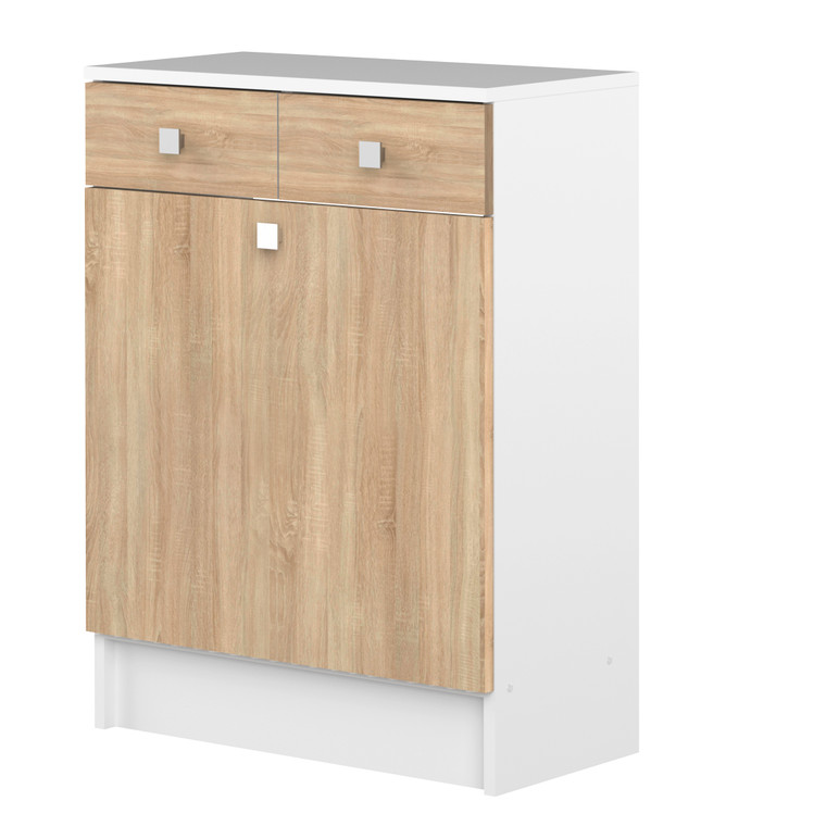 TemaHome Combi Laundry Cabinet - White / Oak Color - E6084A2134A17