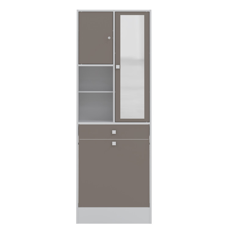 TemaHome Combi Tall Laundry Cabinet - White / Taupe - E6083A2191A17