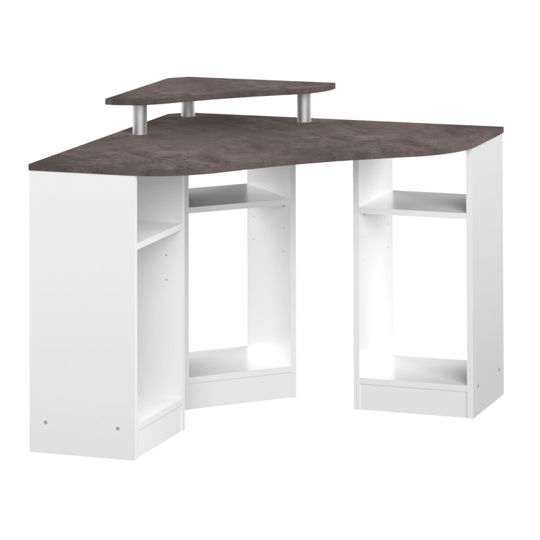 TemaHome Corner Desk - White / Concrete Look - E1112A2198X00