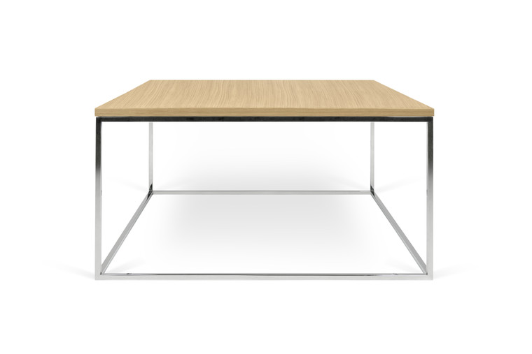 TemaHome Gleam 30x30 Coffee Table - Oak / Chrome - 9500.62663