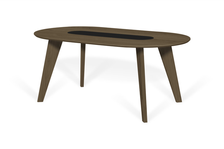 TemaHome Lago Wood Dining table - Walnut and Pure Black - 9003.614408