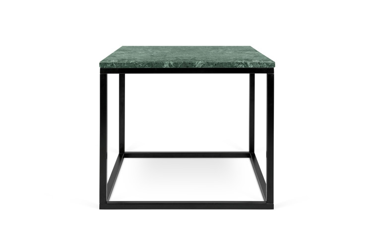 TemaHome Prairie 20X20 Marble End Table - Green Marble Top/Black Lacquered Steel Legs - 9500.626722
