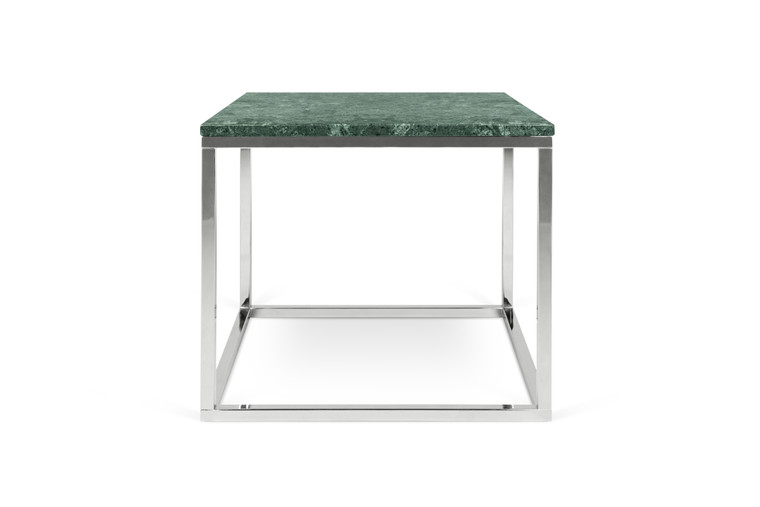 TemaHome Prairie 20X20 Marble End Table - Green Marble Top/Chrome Legs - 9500.626715