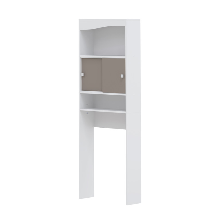 TemaHome Wave Toilet Storage Cabinet - White / Taupe - E6090A2191A17