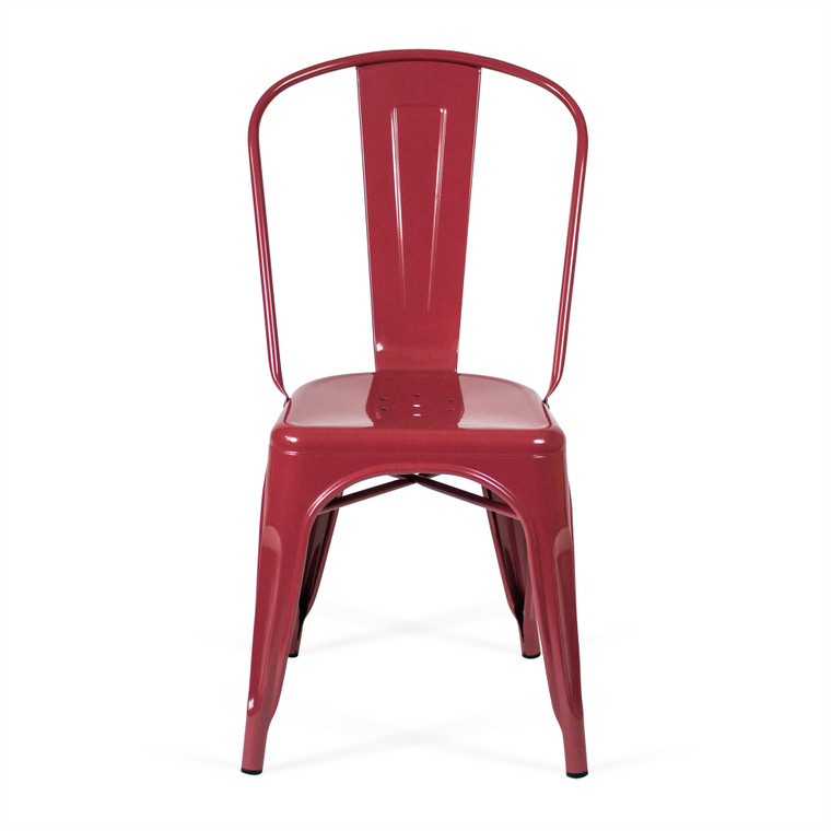 Aeon Antique Red Galvanized Steel Dining Chair - Set Of 2 AE3535-Antique-Red