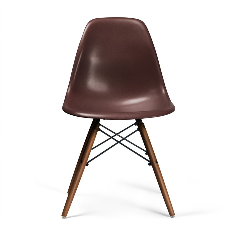 Aeon Brown Dining Chair With Walnut Finished Legs AE6501-Brown-Walnut