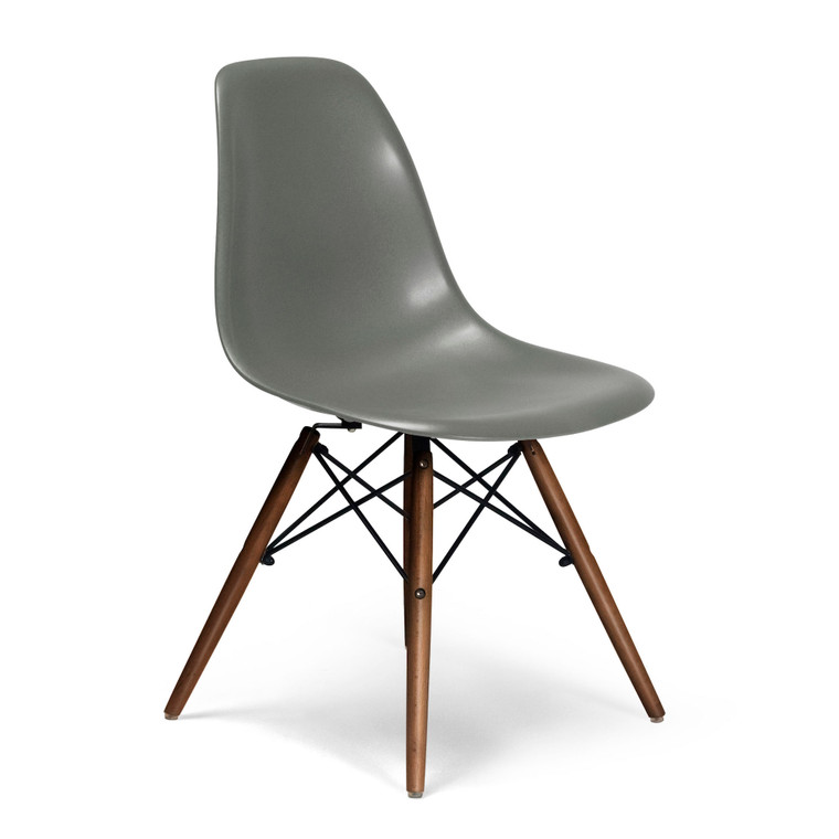 Aeon Grey Dining Chair With Walnut Finished Legs - Set Of 2 AE6508-Grey-Walnut