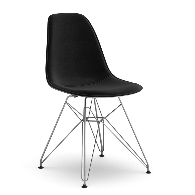 Aeon Black Fabric Dining Chair With Chrome Legs - Set Of 2 AE8056-Black