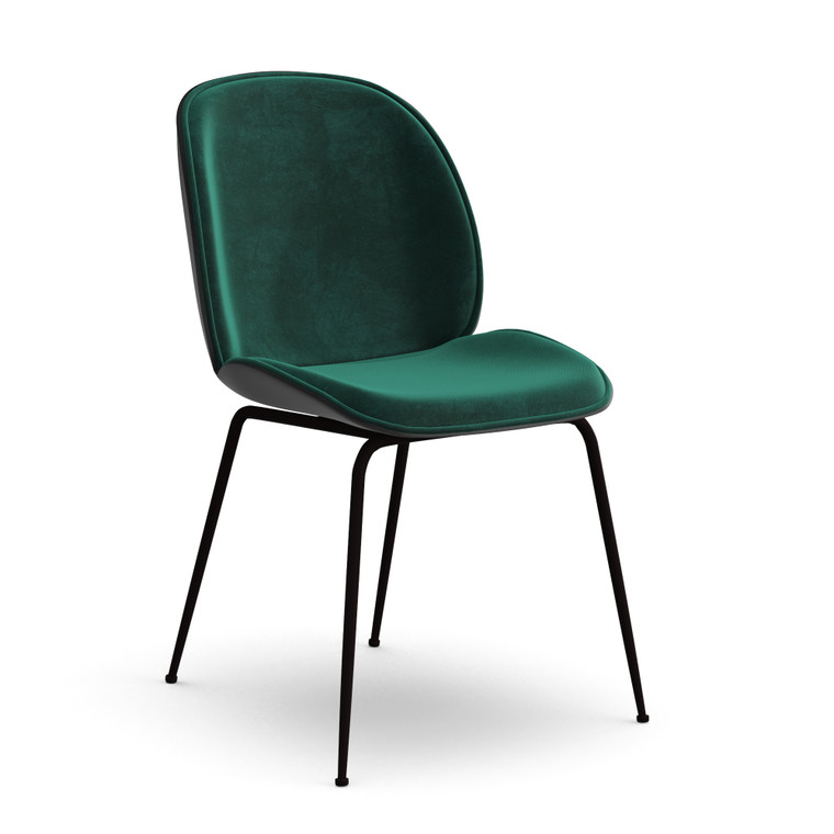 Aeon Black & Emerald Velvet Dining Chair - Set Of 2 AE8602-Emerald