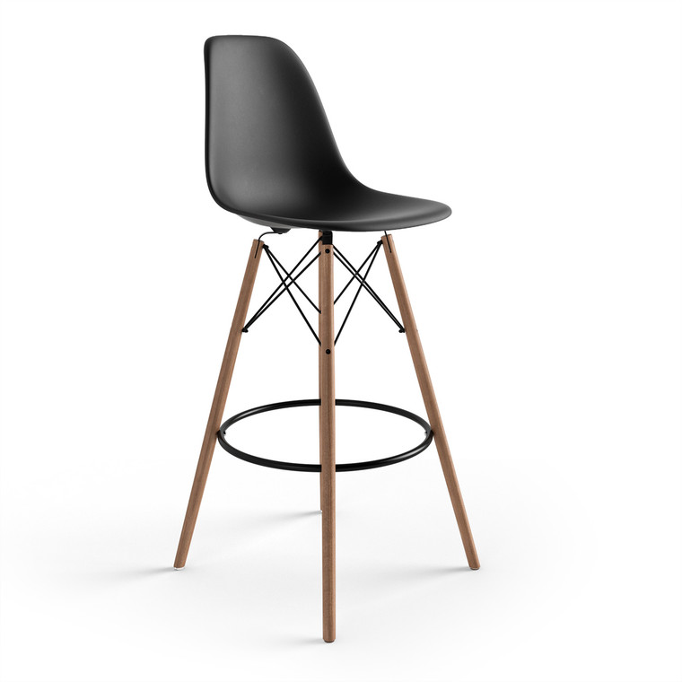 Aeon Black Bar Stool With Natural Finished Legs - Set Of 2 AE6511-Natural-Black
