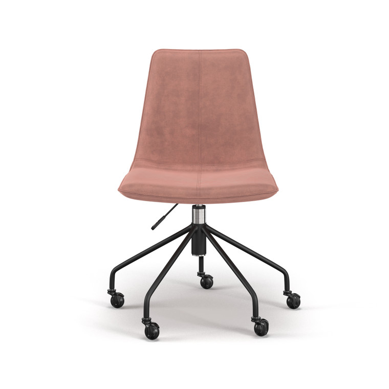 Aeon Blush Velvet Chair With Rolling Base AE7230-Blush