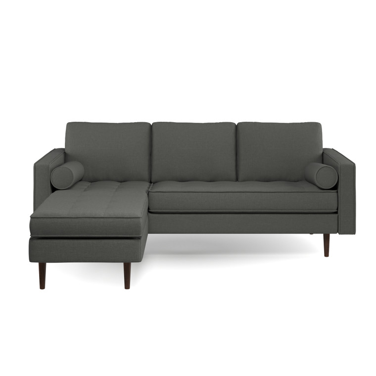 Aeon Bloomfield Velvet Reversible Sectional Sofa - Charcoal AETH53-Charcoal