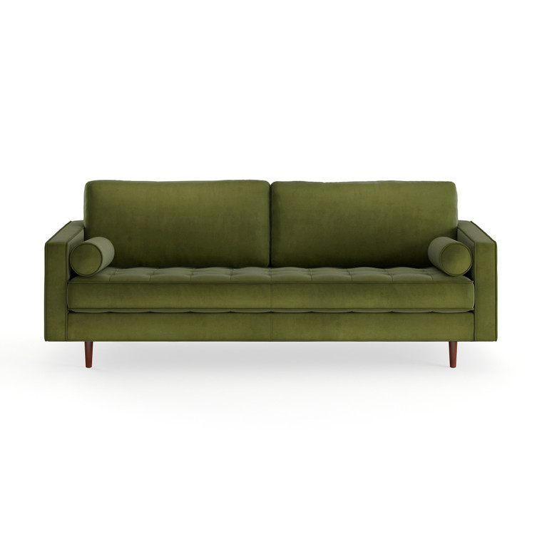 Aeon Bloomfield Olive Green Velvet Sofa AETH63-Olive-Green