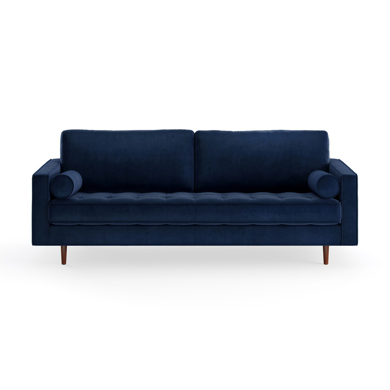 Aeon Bloomfield Sapphire Blue Velvet Sofa AETH63-Sapphire-Blue